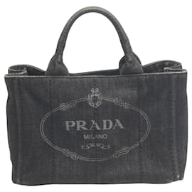Borsa tote in denim Canapa 2 in 1 di Prada
