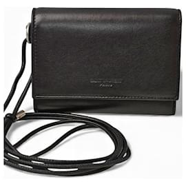Saint Laurent Trifold Geldbörse aus schwarzem Leder