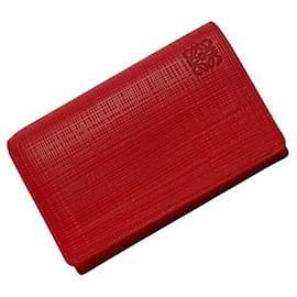Loewe Rotes Leder Bifold-Portemonnaie
