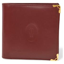 Cartier Men's Must de Bi-fold Wallet in Bordeaux