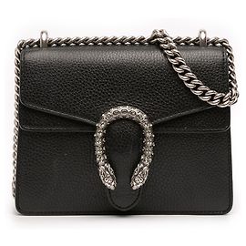 Gucci Piccola Borsa in Pelle Nera Dionysus a Spalla