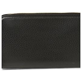 Gucci Schwarze Leder Lange Brieftasche