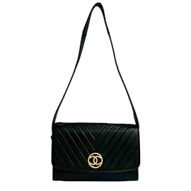 Borsa a Spalla Chanel Vintage V-Stitch Coco Mark