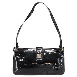 Borsa a Spalla Gancini in Pelle Verniciata Salvatore Ferragamo
