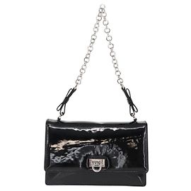 Borsa a spalla Gancini Chain Salvatore Ferragamo in pelle verniciata