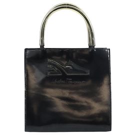 Bolso vintage Salvatore Ferragamo de cuero patentado