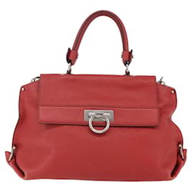 Borsa Sofia in pelle granulata grande di Salvatore Ferragamo