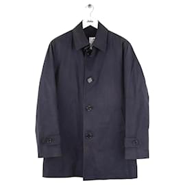 Abrigo de algodón azul marino - Burberry