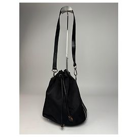 Borsa a secchiello in pelle vintage Gucci nera