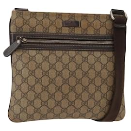 Gucci Flache Umhängetasche GG Beschichtete Leinwand Mittel