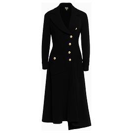 Abrigo Chanel Negro de Lana Modelo Cruzado FW 2020
