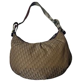 Borsa Hobo Obliquo Dior Marrone Pelle