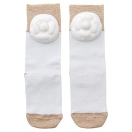 Chanel Camellia Coco Mark Socks