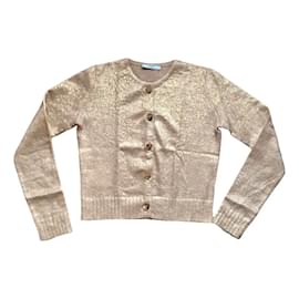 Cardigan Prada Doré en Mohair Beige