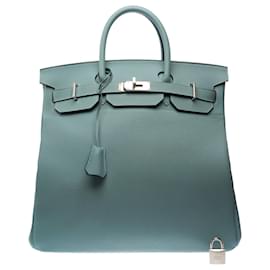 Hermès Borsa HERMES Haut a Courroies in Pelle Blu - 103133