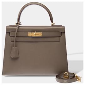 Hermès Borsa HERMES Kelly 28 in Pelle Grigia - 103124