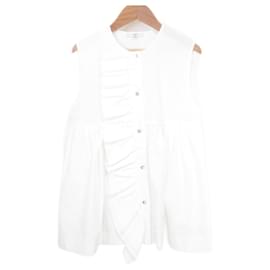 Autre Marque Blusa sin mangas con volantes cruzados Yori