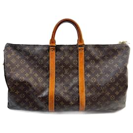 Borsa da viaggio Louis Vuitton Keepall 50 Monogram in tela bronze