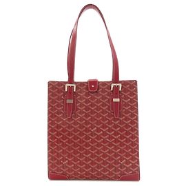 Borsa tote Goyard in tela rivestita a motivo a spina di pesce