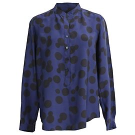 Stella Mc Cartney Blusa a maniche lunghe a pois Stella Mccartney in rayon blu navy