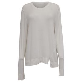 Top a maniche lunghe Alexander Wang in modal bianco