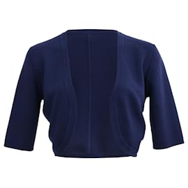 Bolero de manga corta Michael Kors en lana azul marino