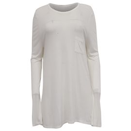 Camiseta de manga larga Alexander Wang con bolsillo en modal blanco