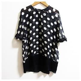 Autre Marque Blusa Pullover Sheer con Lunares de Martin Grant