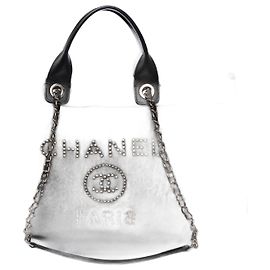 CHANEL Deauville Tasche aus schwarzem Leder - 103159