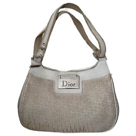 Christian Dior Diorissimo Handtasche Beige Stoff