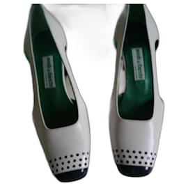 Moda Di Fausto Pumps aus weißem Leder 36 - Autre Marque