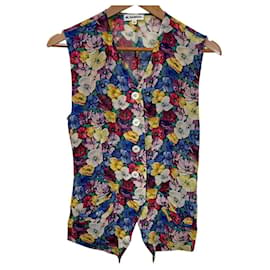 Gilet in seta con stampa floreale Jil Sander