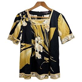 Autre Marque Pullover-Bluse mit Blumenmuster und Strass LEONARD FASHION