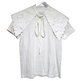 Autre Marque Camiseta de algodón con cuello bordado Patou