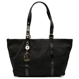 Fendi Schwarze Zucchino Canvas Superstar Tote