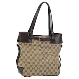 Bolsa bucket com cinto Gucci GG em lona com couro pequena