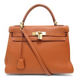 BORSA HERMES KELLY II 32 RESTITUITA IN PELLE TOGO ARANCIONE 2005 BORSA A SPALLA - Hermès