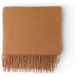 Hermès VINTAGE ETOLE HERMES EN CACHEMIRE & LAINE MARRON 75 X 245CM CASHMERE SCARF