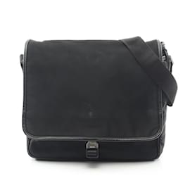 Borsa a spalla Prada TESSUTO+SAFFIANO con logo
