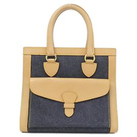 Borsa a mano in denim e pelle Christian Dior
