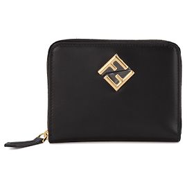 FENDI - Portefeuille Diamonds Fendi en cuir noir