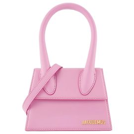 JACQUEMUS - Mittelgroße Chiquito Umhängetasche aus rosa Leder