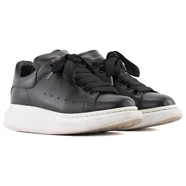 ALEXANDER MCQUEEN - Sneakers Oversize Alexander McQueen in pelle nera (Taglia 37.5)