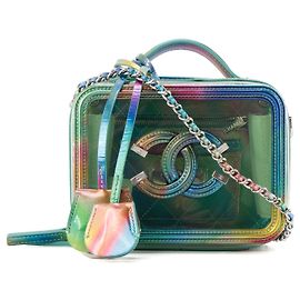 CHANEL - Borsa a Spalla Vanity Rainbow in PVC e Pelle Iridescente Edizione Limitata