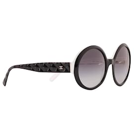 CHANEL - Gafas de sol 5120 en plástico negro y blanco
