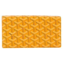 GOYARD - Goyard Geldbörse aus gelbem Goyardine-Stoff