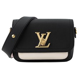 LOUIS VUITTON - Borsa a Spalla Lockme Tender Louis Vuitton in pelle granulata nera
