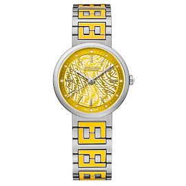 FENDI - Forever Fendi Uhr aus silbernem und gelbem Metall