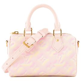 LOUIS VUITTON - Borsa a tracolla Speedy nano Louis Vuitton in pelle goffrata edizione limitata Stardust