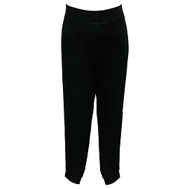 Joggers de Viscosa Metálica Negra Stretch de la Colección Michael Kors